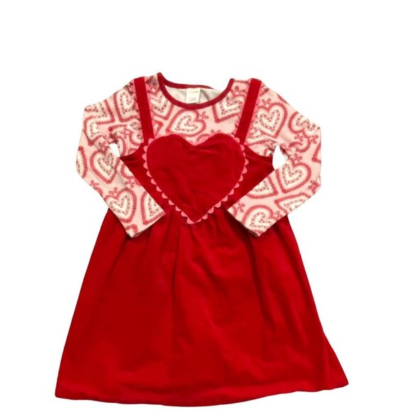 Gymboree 2 pc Girl's Heart Velvet Jumper Set - Size 5T - Like New! - Picture 1 of 2